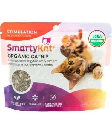 SmartyKat Organic Catnip - 0.5oz Resealable Pouch for Cats & Kittens - Buy Online on GoSupps.com