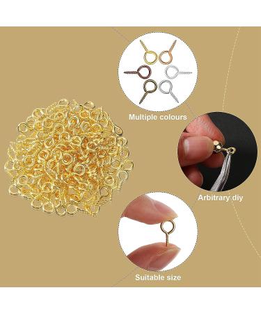 1200 Pieces Screw Eye Pins & Hooks Set for Jewelry Making DIY | Mini Metal Eye Screws in 6 Colors & 3 Sizes (0.16 x 0.32, 0.2 x 0.39, 0.24 x 0.5 Inch) - Multicolor - Buy Online on GoSupps.com