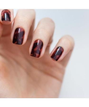 Avoa Beauty Nail Film What the Shell ! - Tortoise Shell Nail Art Design Brown Orange Red - 16 Long-Lasting Self-Adhesive Nail Wraps - Buy Online on GoSupps.com