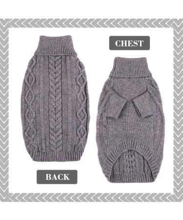 Hjumarayan Dog Sweater - Elegant & Warm Sweater for Medium-Sized Dogs | Stylish Gray XXL Sweater with Leash Hole for French Bulldogs - Buy Online on GoSupps.com