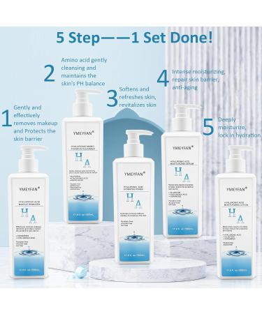 Best Facial Kits for Estheticians | Large 17.6 Fl Oz Skin Care Set | Hyaluronic Acid Products for Beauty Salons | Paraben Free - Buy Online on GoSupps.com