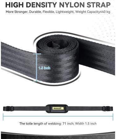 71-Inch Scooter Shoulder Strap for Electric Scooters, Bikes, Balance Bikes, Yoga Mat, Ski Board - Adjustable & Anti-Slip - Black - Buy Online on GoSupps.com