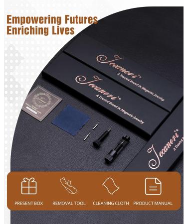Jecanori 3X Lymph Drainage Copper Magnetic Bracelet for Men - 3500 Gauss, Adjustable Wristband with 57pcs Magnets, Removal Tool, Gift Box - Classic Copper - Buy Online on GoSupps.com
