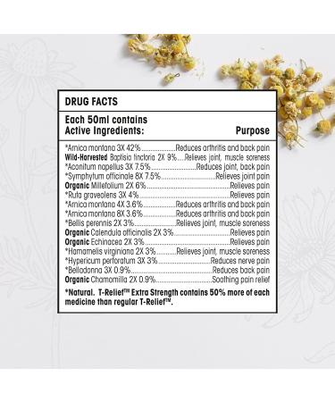 MediNatura T-Relief Pain Relief Drops - Arnica & 12 Plant-Based Relievers - 1.69 oz - Buy Online on GoSupps.com