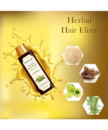Miniature Elixir Oil - Himalayan Herbs Rosemary Brahmi & Bhringaraj - 100ml Natural Formula Dermatologically Tested - Buy Online on GoSupps.com