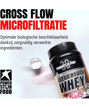 POWERSTAR FOOD Powerstar CLEAR HYDRO WHEY 630 g | 89.4% protein | Fruity and light CFM Whey protein isolate | Made in Germany | Ideal protein isolate powder for use as a shake with water | Rich - Buy Online on GoSupps.com