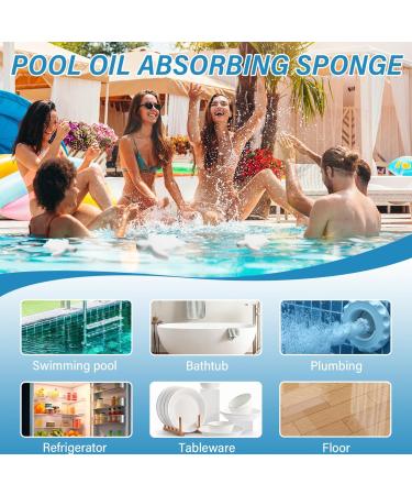 20 Pcs Pool Oil Absorbing Sponge Turtle Shaped Cleaning Sponge for Swimming Pool Floating White Pool Scum Sponge Filter for Hot Tub Swimming Pool Spa Hot Tub Sponge - Buy Online on GoSupps.com