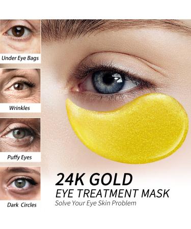Golden Glow Under Eye Patches - 60 Pcs Rejuvenating Eye Gels for Dark Circles & Puffiness | Refresh & Revitalize Tired Eyes - Buy Online on GoSupps.com