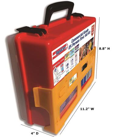 Rapid Care First Aid 839-1-12AN Premium 25 Person Kit | OSHA/ANSI 2015 Standards | Wall Mountable Poly Case - Buy Online on GoSupps.com
