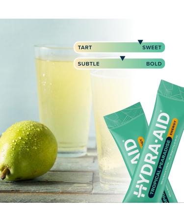 HYDRA AID Low Sodium Electrolyte Powder Packets - Marine-Mineral Hydration Mix with Vitamins B C D | No Salty Aftertaste | Pack of 2 | 28 Tropical Pearadise Sticks | Vegan Non-GMO Gluten Free - Buy Online on GoSupps.com