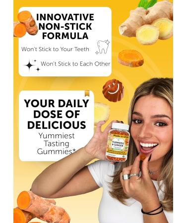 Lunakai USA Made Turmeric Gummies with Ginger & BioPerine High Absorption Turmeric and Ginger Supplement for Inflammation Joint & Immune Support 60ct - Buy Online on GoSupps.com