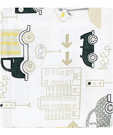 Tuptam Baby Mull Diapers & Spit Towels 70x80 10 Pack with Colorful Balloons Jungle Green Car Yellow Dog Stars Gray - Buy Online on GoSupps.com