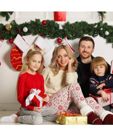 Lurrose 4pcs Christmas Antler Hair Band - Chip Shape Hair Ties for Party Cosplay | Gold & Silver | 19 x 16 x 0.8 cm - Buy Online on GoSupps.com