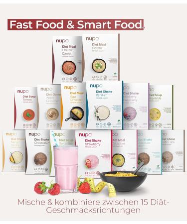 NUPO Diet Soup - Tomato | Low-Calorie Gluten-Free Meal Replacement | Protein-Rich Vitamin-Infused | 12 Portions for Weight Loss - Buy Online on GoSupps.com