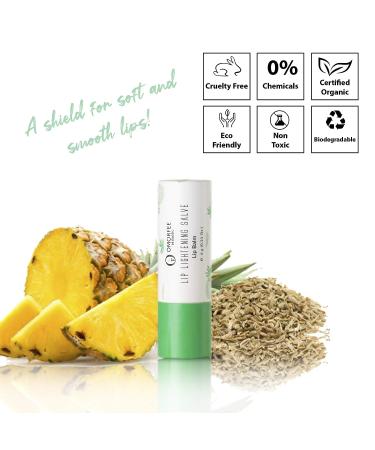 Omorfee 100% Organic Lip Lightening Stick | Lip Whitening Lipstick with SPF | Natural Lip Balm with Cocoa Butter, Carrot Seed Oil & Pineapple Extract | 6g/0.21oz - Buy Online on GoSupps.com