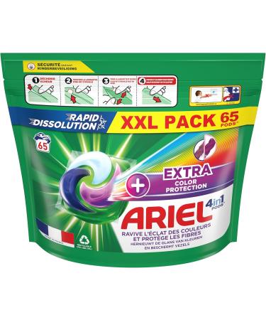 Ariel 4in1 PODS Liquid Detergent Capsules 65 Washes +Extra Color Protection Renews Color Shine And Protects Fibers - Buy Online on GoSupps.com