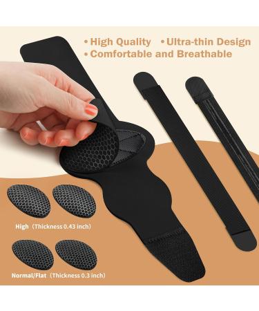 Arch Support Strap for Plantar Fasciitis Relief - Non-Slip Wearable with 2 Pairs of Adjustable Arch Pads for Flat Feet & High Arches - Black - Buy Online on GoSupps.com