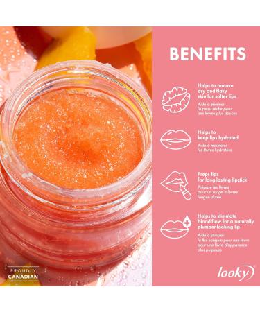 Looky Sugar Lip Scrub 15ml (0.5 fl. oz) Natural Lip Exfoliator for Soft Smooth Lips Infused with Jojoba Oil Vitamin E Shea Butter Avocado Oil Hydrating Plumping Vegan Cruelty-Free Paraben-Free Perfect for Lipstick Prep (Pack of 1 #3 Peach) #3 Peach 15 ml  - Buy Online on GoSupps.com