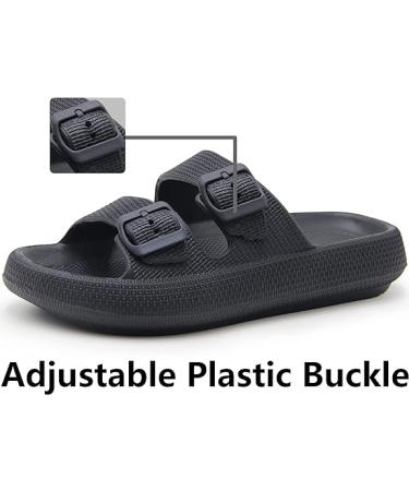 Weweya Pillow Slippers - Double Buckle Adjustable Slides - Unisex EVA Flat Sandals - Buy Online on GoSupps.com