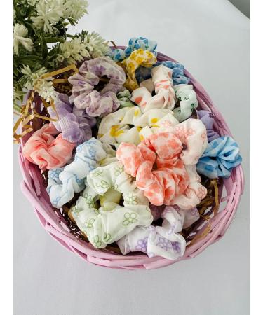 Generic Floral Hair Scrunchies 20 Pieces for Girls Woman Multicolour Ponytail Elastics Hair Bands Hair Ties Hair Holders Hair Bobbles Scrunchie Hair Wrap. - Buy Online on GoSupps.com