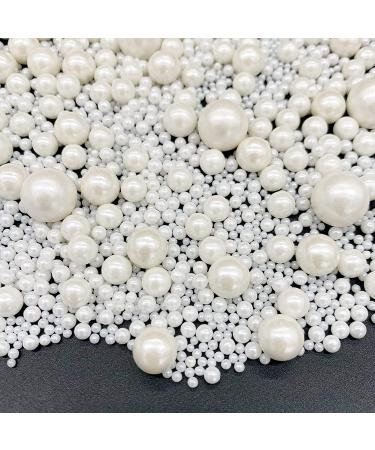 Edible White Pearl Sugar Sprinkles - Baking & Cake Decorations for Celebrations - 130g/4.58oz - Buy Online on GoSupps.com