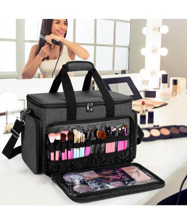 BAFASO Black Makeup Bag - Cosmetic Organizer for Women & Girls | Ideal Storage for Makeup & Accessories - Buy Online on GoSupps.com