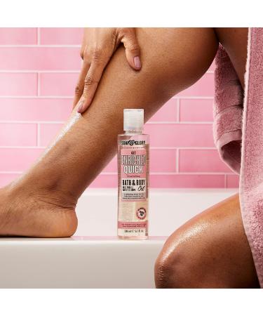 Soap & Glory Original Pink Nourishing Bath & Body Oil - 200ml, with Argan Oil, Vitamin E, & Almond Oil for Dry Skin - Rose & Bergamot Scent - Buy Online on GoSupps.com