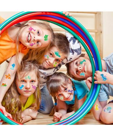 Dinosaurs Tattoos for Kids - 236 Luminous Dino Patterns, Waterproof Glow in The Dark Temporary Tattoos Stickers - Party Supplies for Boys and Girls (20 Sheets) - Buy Online on GoSupps.com