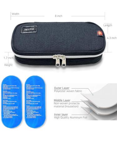 Insulin Cooler Travel Case - Diacure Diabetic Medication Organizer with Ice Packs and Shoulder Strap - Diabetes Accessories Kit - Buy Online on GoSupps.com