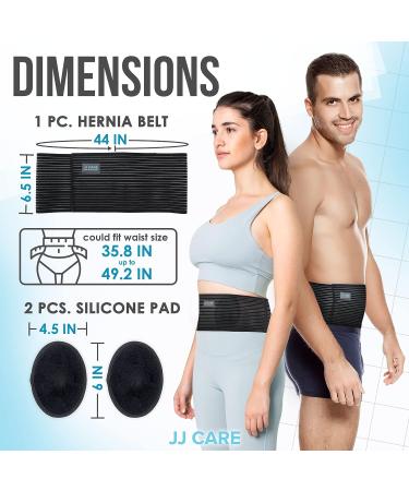 JJ CARE Umbilical Hernia Belt with Silicone Pads for Men & Women | Abdominal Binder for Post-Surgery Support - Buy Online on GoSupps.com