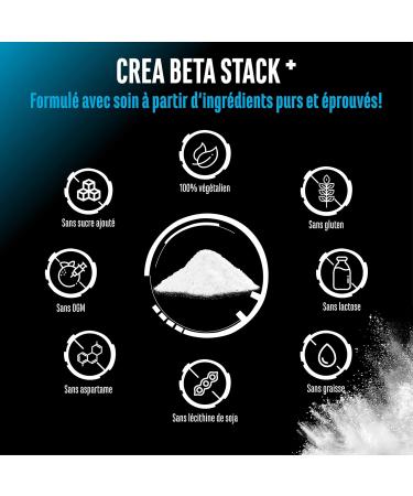  GEN GERMAN ELITE NUTRITION Creatine Beta Alanine Stack - 750g powder - creatine monohydrate + beta-alanine + L-taurine - high-quality micronized creatine - optimal dosage vegan - Buy Online on GoSupps.com