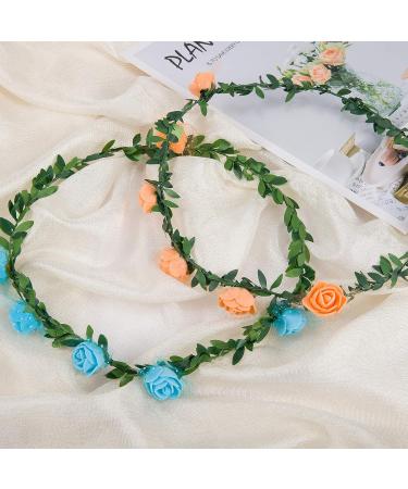 20-Piece Cosweet Flower Wreath Headband Set for Women & Girls - Multicolor Wedding & Festival Hair Garland Bulk Pack - Buy Online on GoSupps.com