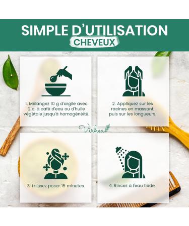  virhea White Clay Powder 100g - Acne Face Mask - Natural Face Care for Sensitive Skin - Kaolin Surfine Clay - Purifying Face Mask for Men and Women - Buy Online on GoSupps.com