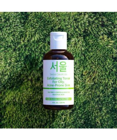 Korean Tea Tree Exfoliating Toner for Oily Acne Prone Skin | Centella Asiatica + Salicylic Acid | K Beauty Skincare 4oz - Buy Online on GoSupps.com