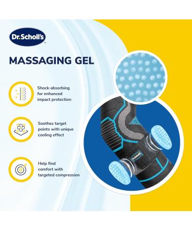 Dr. Scholl's Compression Elbow Sleeve - Massaging Gel Breathable Fabric Shock-Absorbing Support (Size L/XL) - International Shipping Available - Buy Online on GoSupps.com