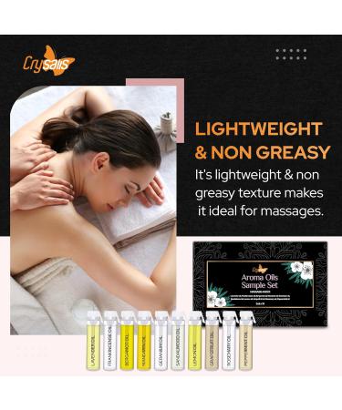 Premium Crysalis Massage Oils - Lavender Frankincense Bergamot Mandarin Geranium Sandalwood Lemon Grapefruit Rosemary & Peppermint - Perfect for Massage Aromatherapy & Diffusers - International Shipping Available - Buy Online on GoSupps.com