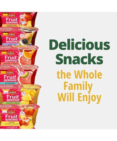 Del Monte Fruit & Chia Cup Snacks - Peaches in Strawberry Dragon Fruit - 12 Pack (7 oz) - Buy Online on GoSupps.com