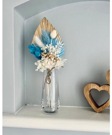Dried Flowers for Cake Decoration & Crafts - Blue Gold & White Palm Spear | The Baked Studio - Buy Online on GoSupps.com
