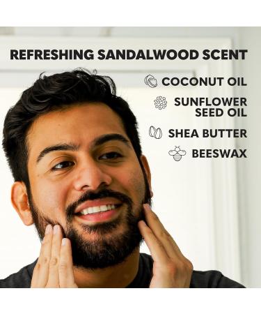 The Beard Club Sandalwood Beard Butter - 2oz Conditioning Balm & Softener for Men - 2PK Leave-In Moisturizer for Beard Care - Buy Online on GoSupps.com