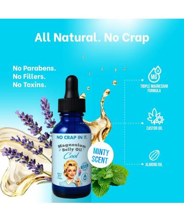 Magnesium Belly Oil (1.5 Fl Oz (Pack of 1), Cool) Cool 1.5 Fl Oz (Pack of 1) - Buy Online on GoSupps.com