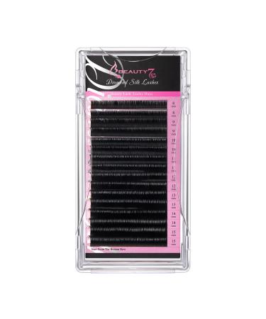 WeiMB single eyelashes for eyelash extensions 1: 1 glossy silk eyelash individual black volume eyelashes for eyelash extensions d-curl starch 0.15mm mixed length (8mm-15mm) Mix