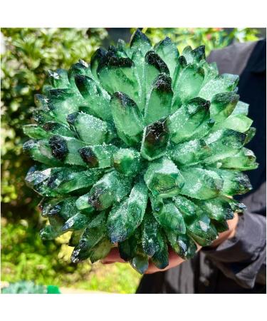 Natural Crystal Rough Crystal Cluster Green Phantom Quartz Crystal Cluster Sample Curing Home Decoration Crystal (Size : 550-600g) - Buy Online on GoSupps.com