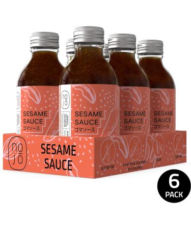 Sesame Sauce with Sesame Oil - Stir Fry Marinade & Dressing | Non-GMO, No Added Sugar | Gluten-Free, Nut-Free, Vegan | 200ml x 6 Bottles - Buy Online on GoSupps.com