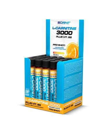 L Carnitin Liquid - L Carnitin 3000 - L Carnitin ampoules - L -carnitine liquid - L -carnitine high dose - l Karnitin 3000 mg (20 units of 25 ml) (orange) - Buy Online on GoSupps.com
