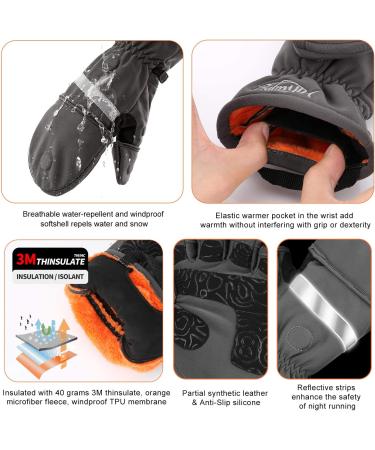 Palmyth Ice Fishing Gloves Convertible Mittens | Thinsulate 3M Warm | for Men Women | Photography Running Camera | Gray X-Large - Buy Online on GoSupps.com