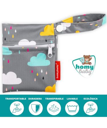 Homybaby Waterproof Wetbag Set x2 - Ideal for Diapers & Kids - Durable Laundry Bags for Kindergarten & Travel - Buy Online on GoSupps.com