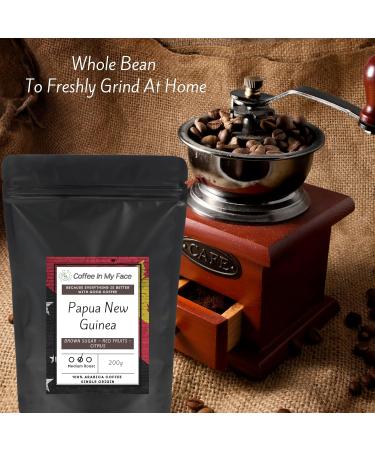 Papua New Guinea Medium Roasted Whole Coffee Beans - 100% Arabica (200g) - Buy Online on GoSupps.com