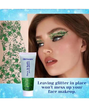 Buy 50ml Green Body Glitter Gel for Festivals | Face & Makeup Accessories | DIY Party Glam - Buy Online on GoSupps.com