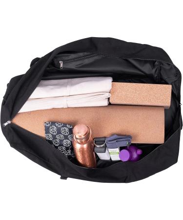 Seven Chakra Yoga Mat Bag | Luxurious 7 Chakras Embroidery | 100% Cotton Fabric | Meditation Bag - Black | 29 x 8 x 12 - Buy Online on GoSupps.com