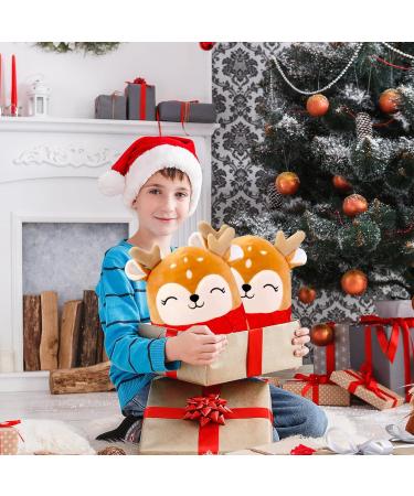 Christmas Elk Stuffed Animal Plush Pillow - Cute Soft Toy for Kids - Perfect Gift for Christmas & Birthdays - Decorative Pillow for Sofa & Bedroom - Buy Online on GoSupps.com